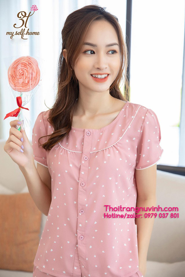 Bộ đồ mặc nhà vải lụa- DL069