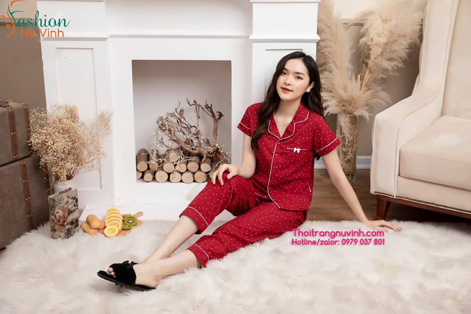 Bộ đồ mặc nhà vải lụa- DL027