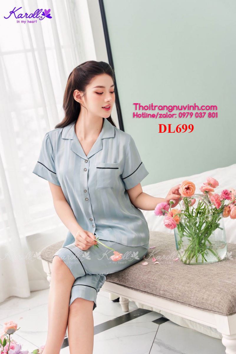 bộ đồ mặc nhà pijama lụa